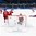 GANGNEUNG, SOUTH KOREA - FEBRUARY 24: Canada's Andrew Ebbett #19 celebrates after scoring a third period goal on Czech Republic's Pavel Francouz #33 with Michal Jordan #47 and Tomas Kundratek #84 ooking on during bronze medal round action at the PyeongChang 2018 Olympic Winter Games. (Photo by Matt Zambonin/HHOF-IIHF Images)

